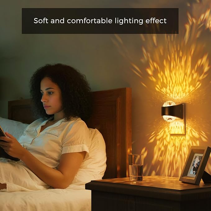 L LOHAS LED Night Lights Plug into Wall, Projector Night Light | Dusk to Dawn Sensor,1600K/3000K/5000K Adjustable, Nightlight for Kids Hallway Christmas Gift