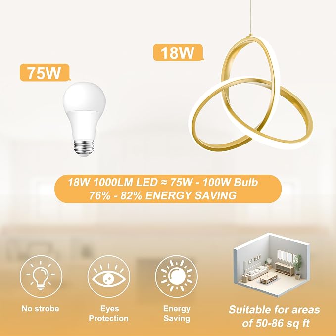 MAYNA Spiral Kitchen Island Pendant Lights, 4000K Modern Led Chandelier Light Fixture, 18W Adjustable Hanging Light Fixtures for Kitchen Island Dinning Room, 3 Pack (Gold)