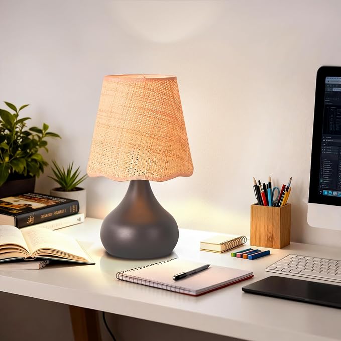 Cordless Table Lamp Rechargeable,Oil Rubbed Bronze Mini Cute Table Lamp for Nightstand, Battery Operated Small Table Lamp for Small Spaces for Kitchen Counter, Bookshelf, Bedside, Bedroom, Living Room