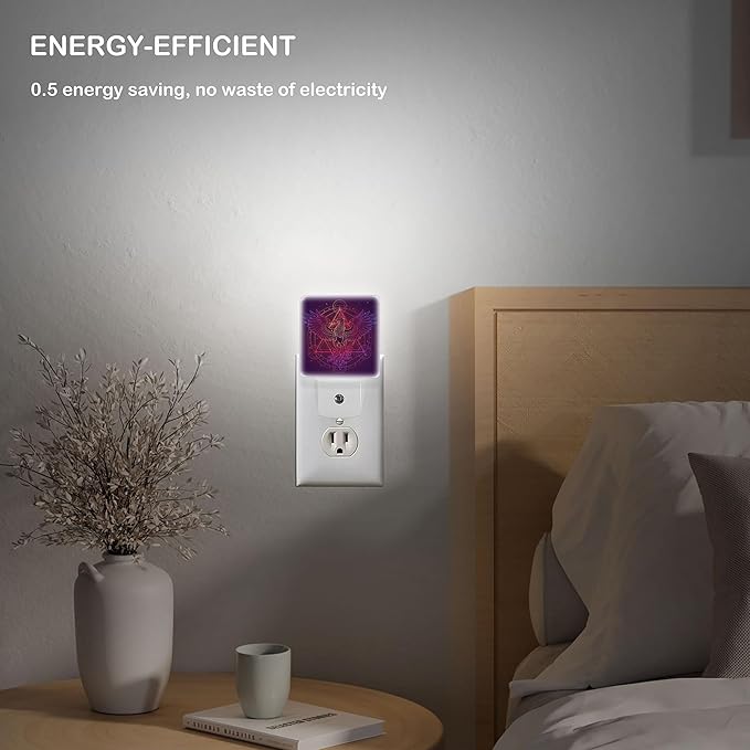 LED Night Light Lamp with Smart Sensor Dusk to Dawn Sensor,Phoenix Fantasy Night Light Daylight White,0.5W Plug-into Wall for Adults,Bedroom,Bathroom,Hallway,Kitchen