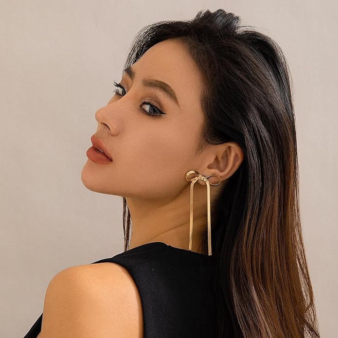 Luxval Rhinestone Earrings Dangling for Women Sparkly Silver Dangle Earrings Girls Long Chandelier Earrings Tassel Lightweight Ear Studs Cubic Zirconia Crystal Statement