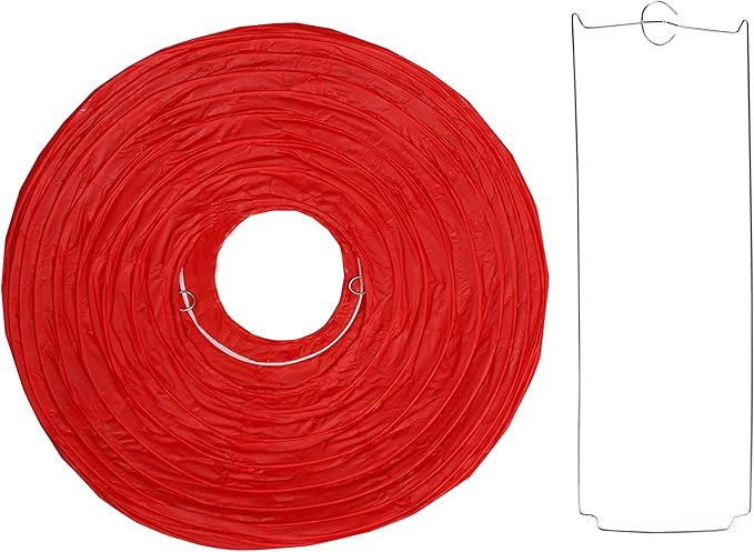 4"6"8"10"12"14"16"18 Round Paper Lanterns Lamp Wedding Birthday Party Decoration Pack of 6 (Red, 6"/15CM)