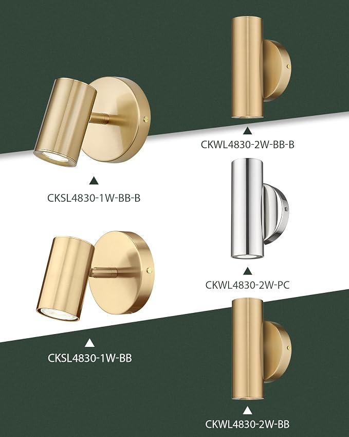 1-Light Wall Sconce,Indoor Up and Down Wall Lamp,Brass Gold | Indoor Wall Lighting for bedroom,hallway,living room,entryway