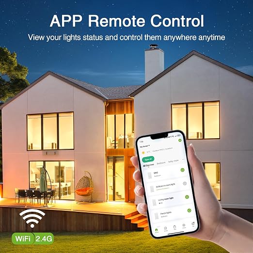 GHome Smart Dimmer Switch, Single Pole, 2.4GHz WiFi Dimmer Light Switch Works with Alexa and Google Home, Voice & APP Remote Control | Timer & Schedule | UL FCC Certified, Neutral Wire Required, 3 PCS