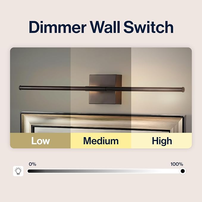 JONATHAN Y Makena 28" 1-Light LED Wall Sconce, Black | Dimmable, Modern, Integrated 12W, Hardwired, Sleek Metal, Ambient, Bathroom Mirror, Bedroom, Hallway, Vanity Mount