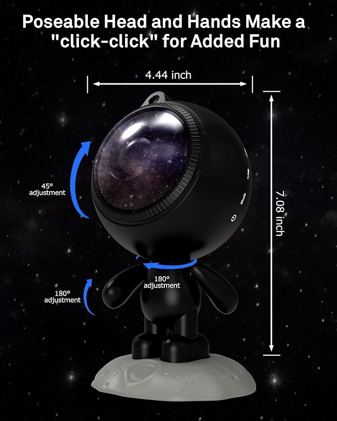 AIRIVO Star Projector, Galaxy Projector Night Light Bluetooth Speaker with Timer,Remote,White Noise, Posture Adjust,Room Bedroom Decor,Birthday Gifts for Kids Adults