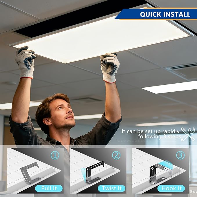 2x4 Backlit LED Panel Light,5 Wattage 25W/30W/35W/40W/50W-Up to 7500Lumens,4 CCT Tunable 3000K/3500K/4000K/5000K,ETL&DLC Certified for Office Commercial Drop Ceiling 2 Pack