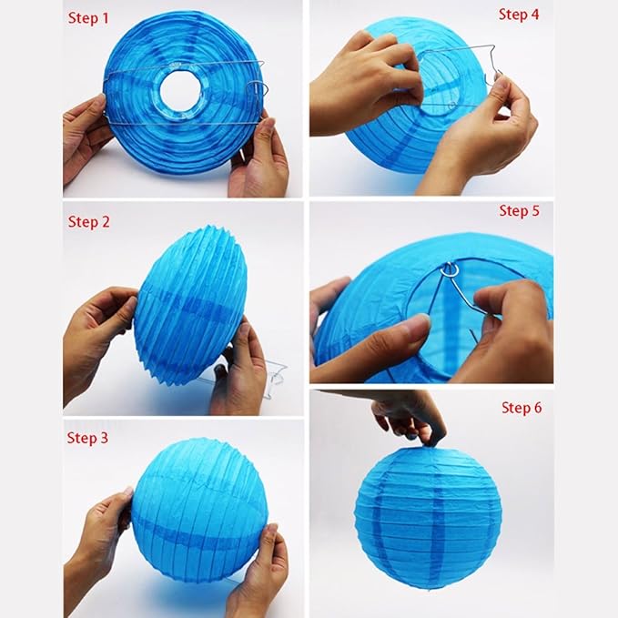 LURICO 16 Pcs Colorful Paper Lanterns (Multicolor,Size of 4”, 6”, 8”, 10”) - Chinese/Japanese Paper Hanging Decorations Ball Lanterns Lamps for Home Decor, Parties, and Weddings
