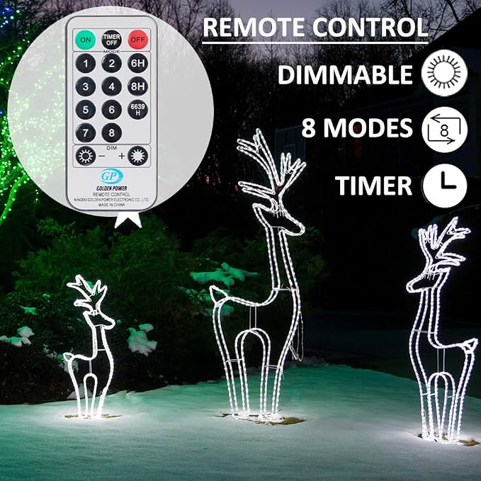 Solhice 75ft Rope Lights Outside Cool White 280 LEDs with Remote Control, Waterproof Outdoor LED Tube Light with Timer, Rope Lighting for Christmas, Deck, Patio, Bedroom Indoor (Not Connectable)