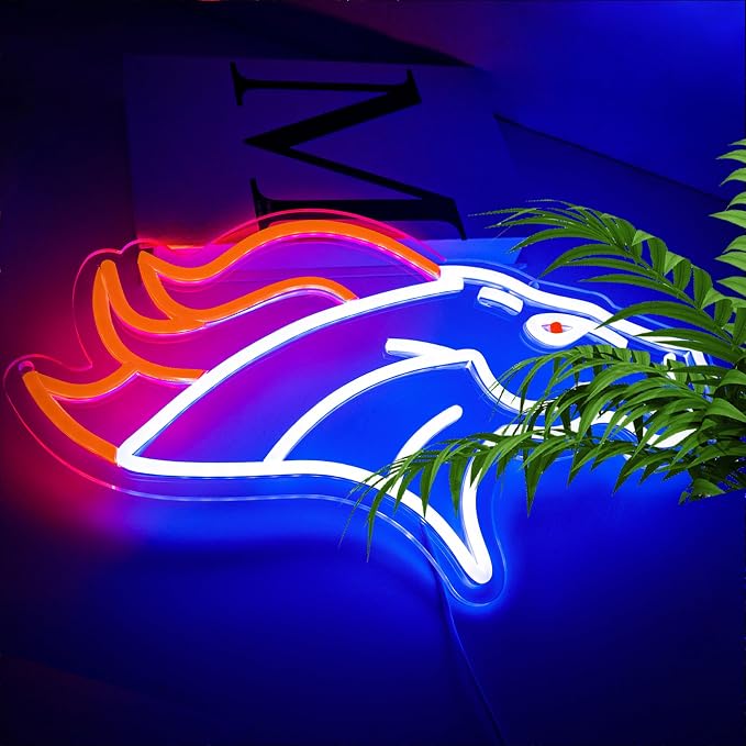 Football Neon Sign for Wall Decor Football Led Neon Light for Man Cave | Dimmable Rugby Team Logo Led Sign for Bedroom Party Club Bar Dorm Garage Decor Birthday Gifts for Men Size 16.1*9.8 In