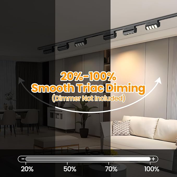5 Color Linear H Track Lighting Heads H Type Track Light Heads Dimmable LED Track Lighting Fixtures Ceiling Spot Light, H Style Track Heads for H Track Lighting Rails, Black CRI90 12W 3 Pack