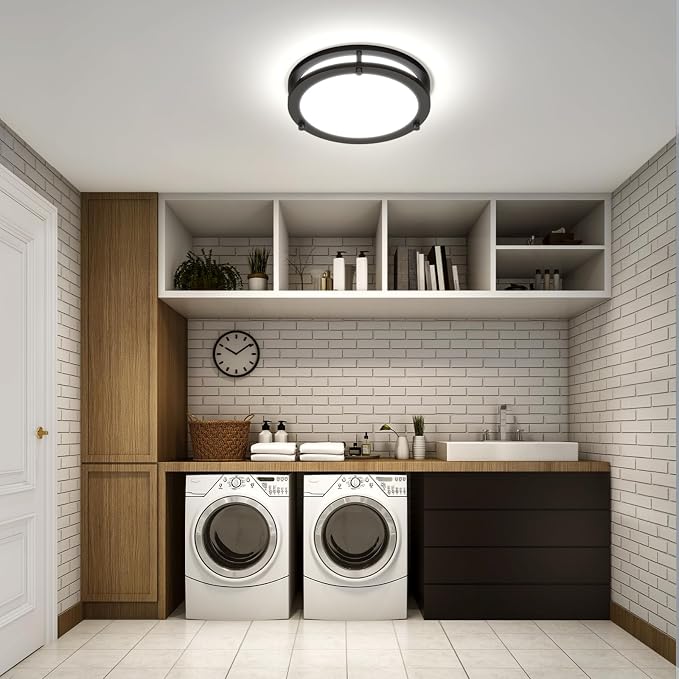 LED Ceiling Light with Remote 2 Pack 10 Inch Flush Mount Ceiling Light Fixture,18W 3000K-6000K Adjustable Color Temperature,Dimmable Lighting Fixtures for Kitchen Bedroom Hardwired Installation