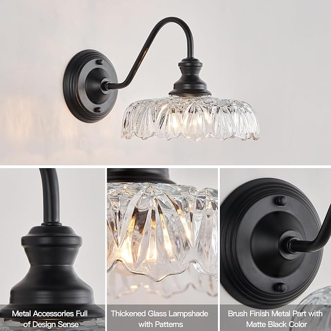 HDDFL Modern Wall Scone Bedside Wall Lamp Matte Black Bedroom Light Fixtures in Door Lighting Fixture for Living Room Hallway Corridor