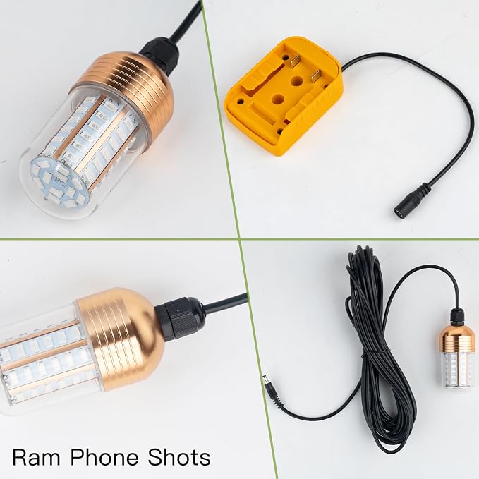 30W Underwater Fish Light Compatible with DeWalt Batt(Tool Only)