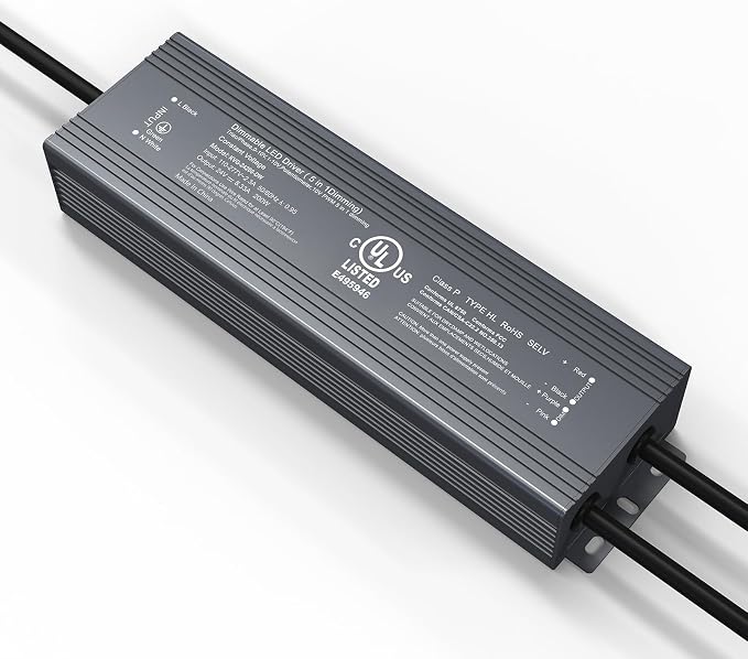SCON 24V DC 200W LED Power Driver, Triac ELV 0-10V 1-10V Compatible | Dimmable Transformer for Track Lighting System, AC 120V to DC 24V Converter Supply for LED Lights, UL Certified