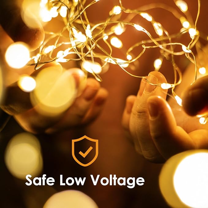 kolpop 3 Pack Fairy Lights Battery Operated with Timer, 50 LED 16FT Mini String Light Battery Powered, Warm White Tiny Christmas Lights for Indoor Wedding Party Decorations