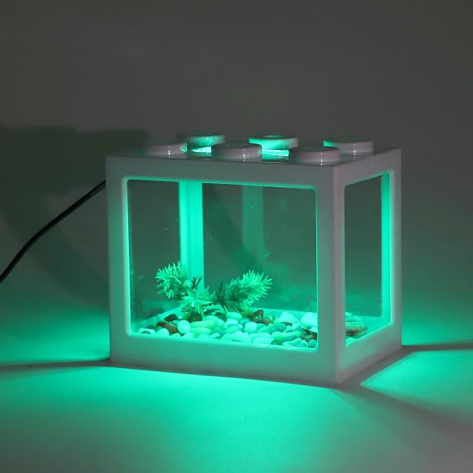 Mini Aquarium Light 0.5-2 Gallon Desktop Aquarium Green USB LED Light