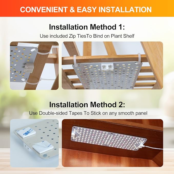 3-Pack Panel Grow Lights for Indoor Plants, FECiDA 2026 LED Plant Grow Light for Under Cabinet Plants, Full Spectrum Growing Lamp with 4,8,12,16,20 Hr Timer, Free Linking