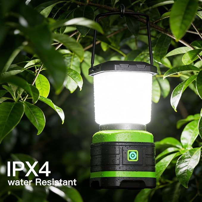 Lichamp LED Camping Lantern, Battery Powered LED Lights Camping Essentials, Portable Lanterns Flishlights for Emergency, Hurricanes, Outdoor Hiking, Power Outages, Survival Gear and Home Use, 2 Pack