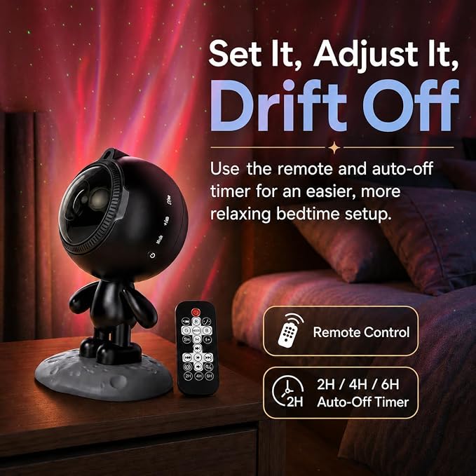 AIRIVO Northern Lights Star Projector, Galaxy Projector Night Light Bluetooth Speaker with Timer,Remote,White Noise, Posture Adjust,Room Bedroom Decor,Birthday Gifts for Kids Adults