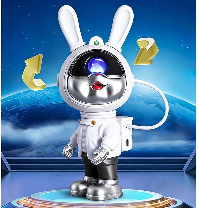 North Pole Galaxy Light Aurora Projector LED Star Projector for Bedroom Nebula Lamp Mechanical Rabbit Electric Light with 7 Light Effects, Remote Control for Parties