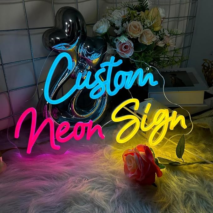 Custom Neon Signs, Led Sign Customizable for Wall Decor | Neon Name Sign Personalized Neon Sign for Wedding Birthday Party Gift Party Bar Game Room Home Business Shop Name Logo