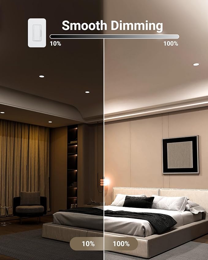 Sunco 6 Pack 4 Inch LED Recessed Lights, Slim Canless Ceiling Lighting, 650 LM, 10W (60W Equivalent), 6000K Daylight Deluxe, Dimmable, Wafer Thin, Ultra Thin with Junction Box ETL