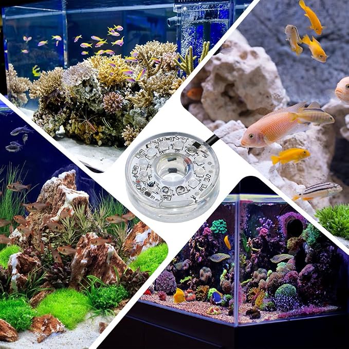 LED Aquarium Light, Colorful Submersible LED Light Waterproof USB Underwater Light for Aquarium Fish Tank