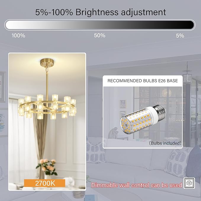 D24 Gold Wagon Wheel Chandeliers Modern 24-Lights Round Chandelier Small Chandeliers for Dining Room,Living Room Vintage Chandelier for Foyer Hallway
