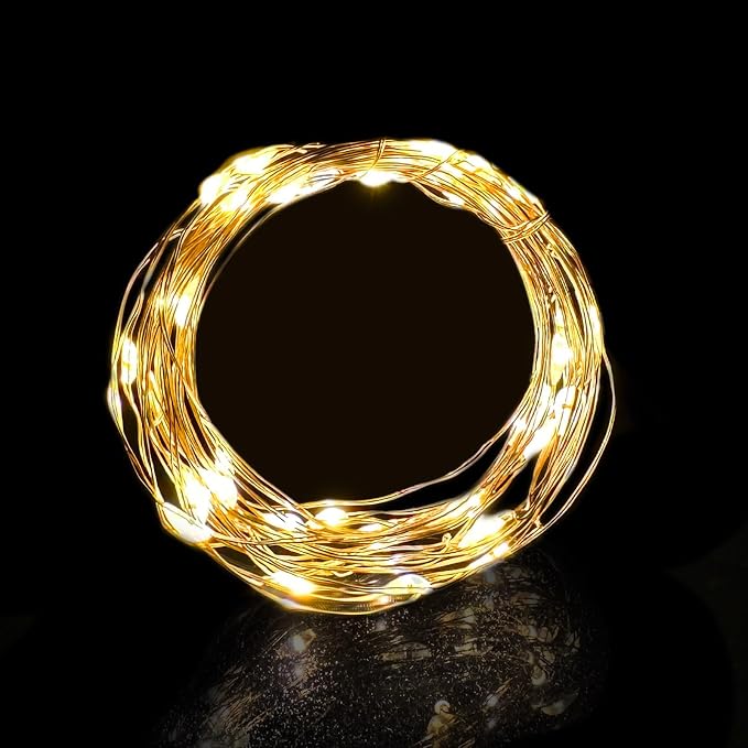 ZGWJ 12 Pack Warm White Fairy Lights, Mini String Lights | Battery Operated 7 FT 20 LED Waterproof 3 Modes for DIY, Parties, Wedding, Halloween, Christmas Decoration