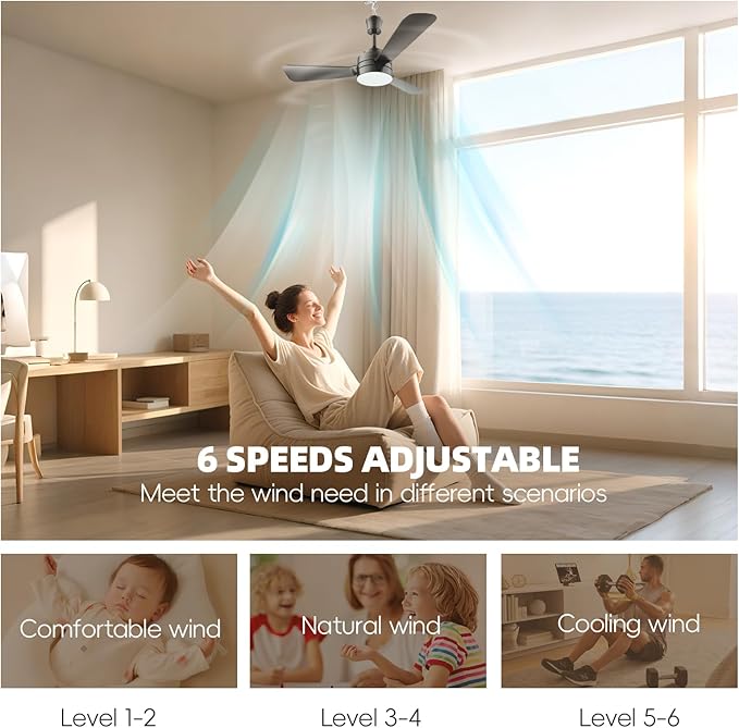 PBLALA 28" Gazebo Fan with Light,Plug in Ceiling Fan Light,Outdoor Ceiling Fan with Light,Hanging Fan with Hook,35W 3000-6500k,Remote/APP Control,Portable Fan Light for Patios,Porch