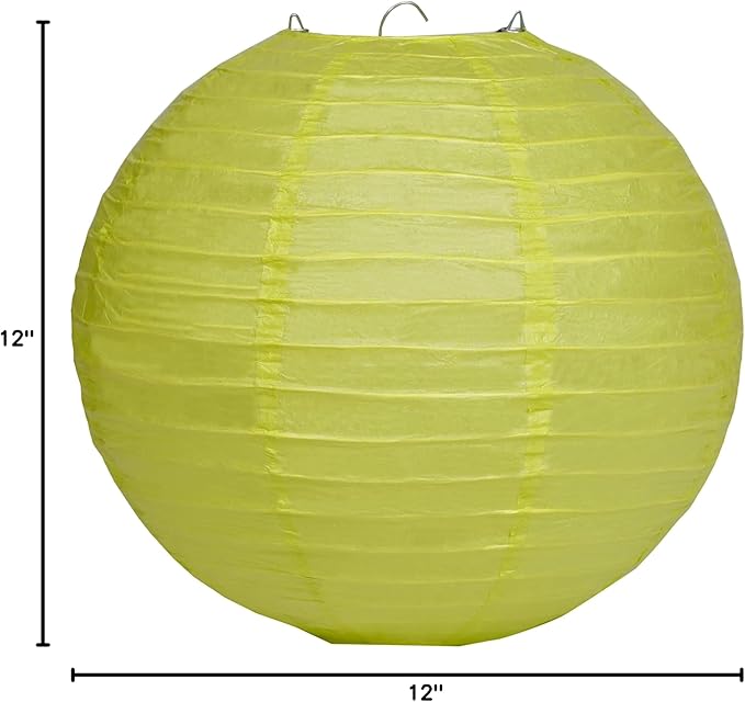 Matissa 12"(30CM) Pack of 6 Paper Lantern Wedding Party Decoration Craft Lamp Shade (Spring Green)