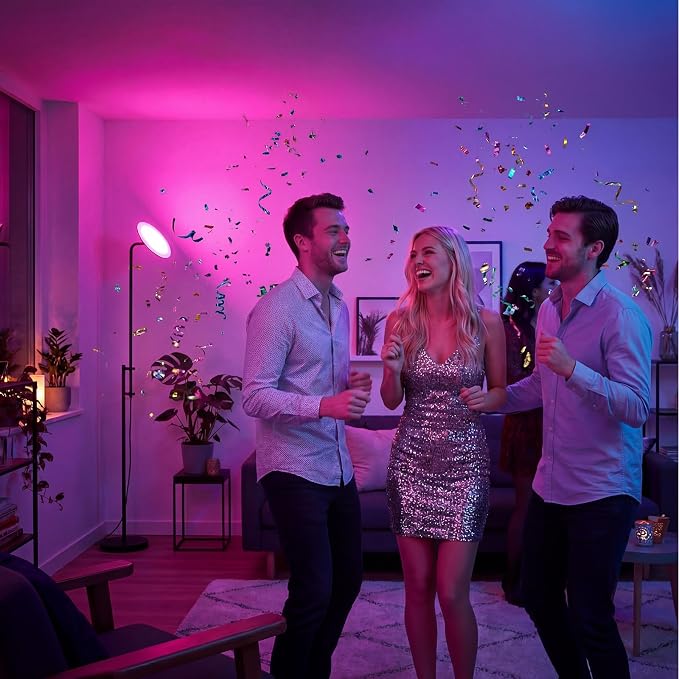 SUNMORY RGB Floor Lamps for Living Room, Bright Tall Standing LED Lamp | 32W/3000LM, Remote Control, Adjustable Height, Rotating Head, Modern Dimmable Torchiere Corner Light for Gaming Room Bedroom