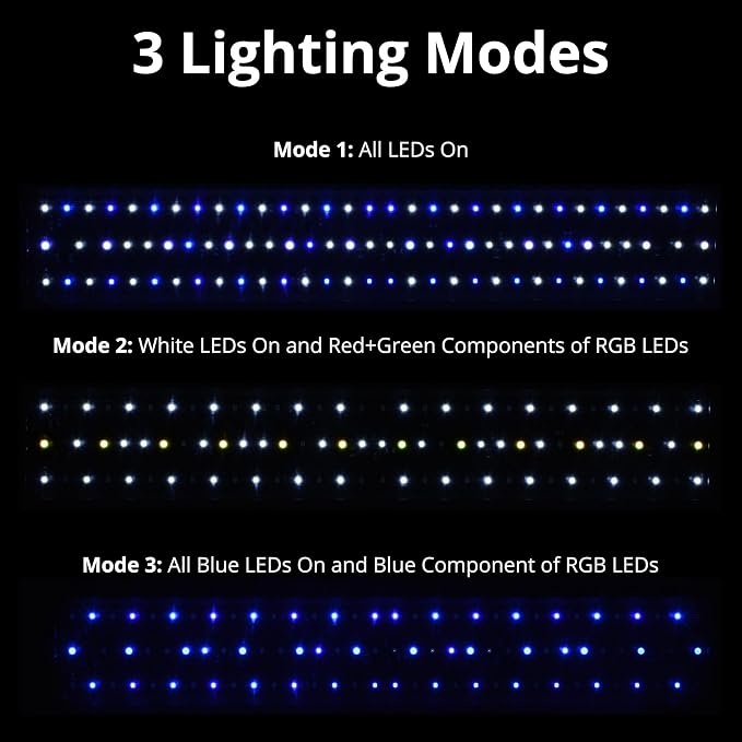 NICREW 24W Saltwater Aquarium Light, Marine LED Reef Light for Corals, Programmable Timer Controller, 24 to 30-Inch