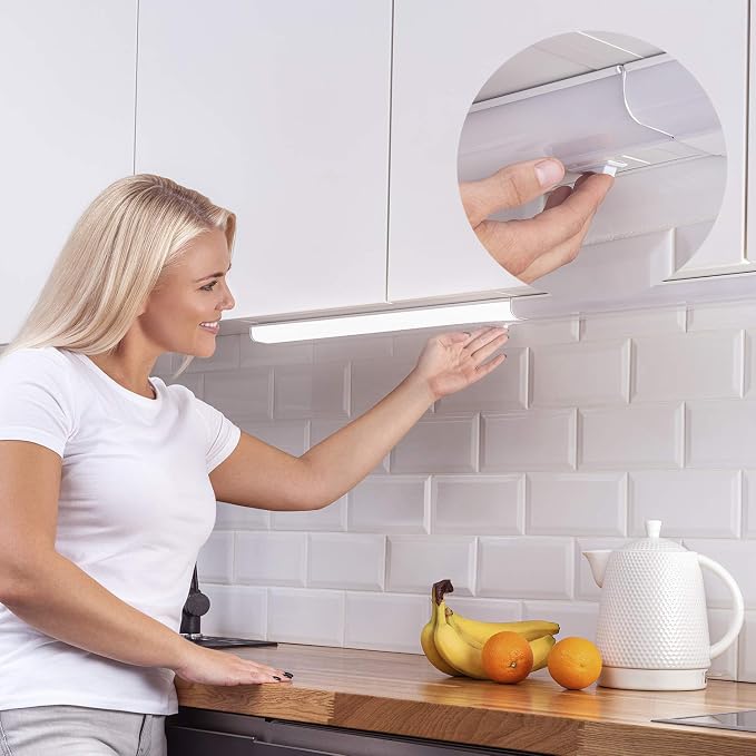 Hardwired LED Under Cabinet Task Lighting - 12 Watt, 18", Dimmable, CRI>90, 5000K (Day Light), Wide Body, Long Lasting Metal Base with Frost Lens