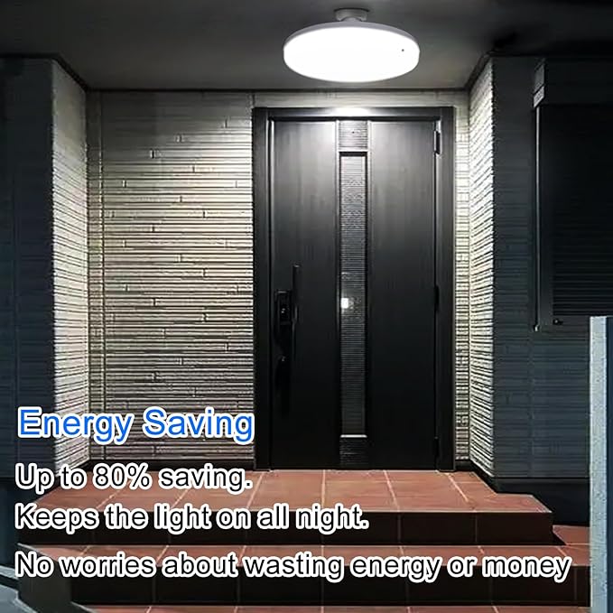 NCBCNB E27 UFO Garage Light Bulbs 260W Equivalent Efficient 40W 7Inch 3000LM, LED Light Bulbs, 6500K Daylight White Light E27/26 Standard Base, 50000 Hours Lifespan for Hallway Bedroom Home Garage