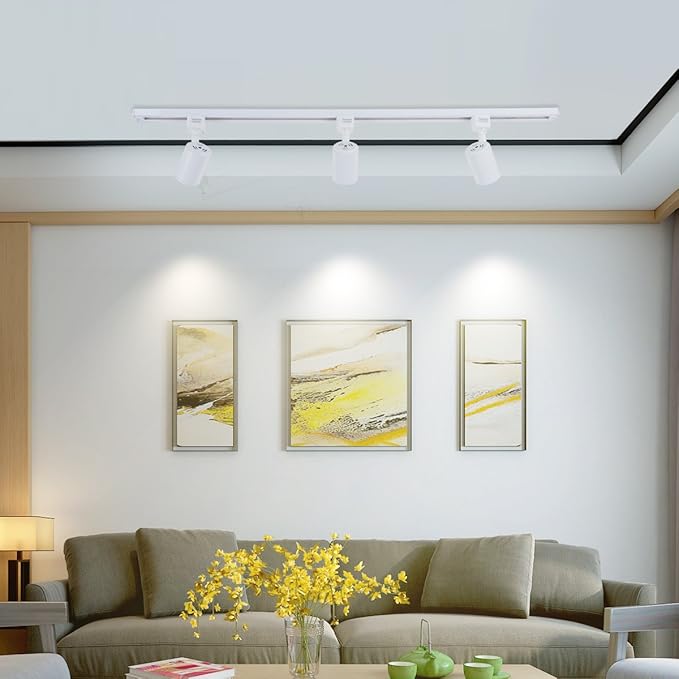 mirrea 6 Pack LED Track Lighting Heads Compatible with Single Circuit H Type Track Lighting Rail Ceiling Spotlight for Accent Task Wall Art Exhibition Lighting 6.5W 24° White (3000K Warm White)