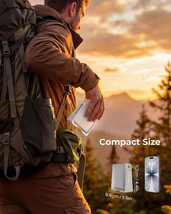 2 Pack Camping Light Lanterns, 4000mAh Camping Lamp Rechargeable Battery Powered 2-in-1 LED Lanterns, Flashlight Lights for Camping, Hiking, Emergency Lights for Home Power Outages, White