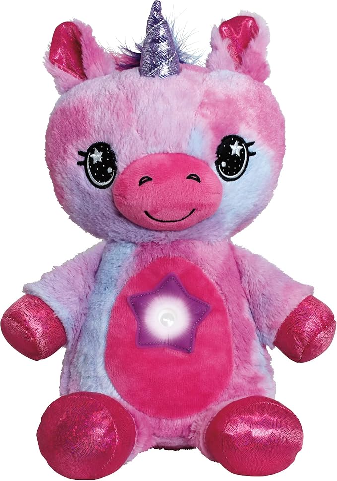 Ontel Star Belly Dream Lites, Stuffed Animal Night Light, Magical Pink And Purple Unicorn - Projects Glowing Stars & Shapes In 6 Gentle Colors, As Seen On TV