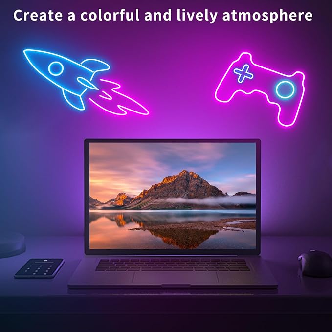 segrass 50ft Led Neon Rope Lights,Control with App/Remote,Flexible Led Rope Lights IP67 Outdoor RGB Neon Lights Waterproof,Music Sync Color Changing, led Lights for Bedroom Indoor