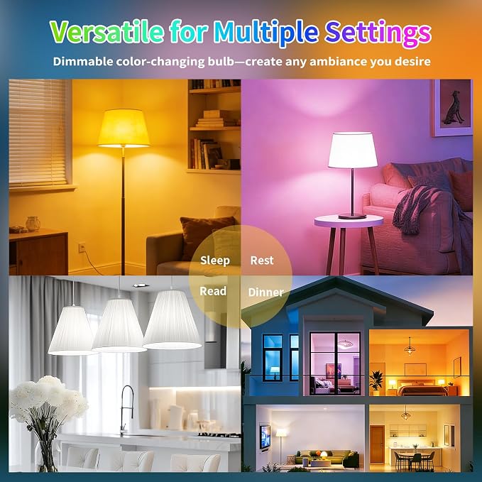 I-SHUNFA Smart G9 RGBCW LED Bulbs, App Control | AC 120V, 2700K-6500K + 16M Colors, Dimmable 1%-100%, 4W 400LM, Music Sync, Timer (3 Pack Bulbs Only)