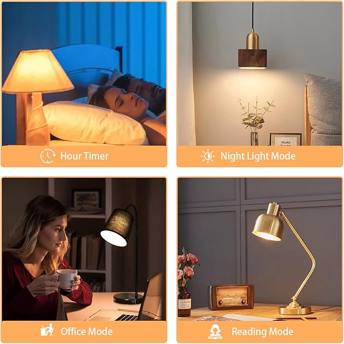 A19 LED Light Bulbs with Remote Control, 800LM 9W (60W Equivalent) Bulbs,Stepless Dimmable 3000K-6000K,E26 Base,CRI 80+,2.4GHz,25000+ Hours Lifespan,Light Bulb for Home Decor,2Bulb & 1Remote