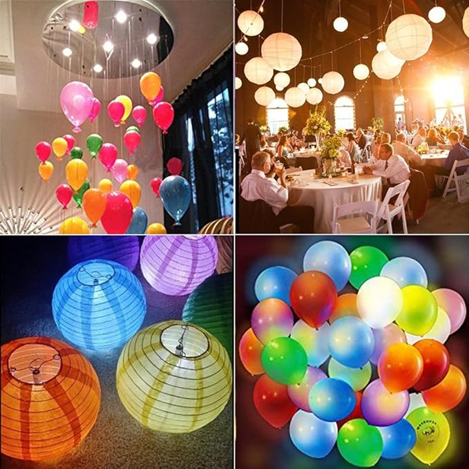 Led Balloon Lights, 20 Pack Multicolor LED Mini Submersible Waterproof Blinking Party Lights for Paper Lantern Balloon Wedding Halloween Christmas Party Indoor Outdoor Decoration