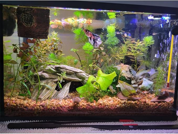 7.5 inches LED Aquarium Light, 4W Fish Tank Light Underwater Light Submersible Crystal Glass Lights, 9.2ft/2.8m Long Wire Length, White