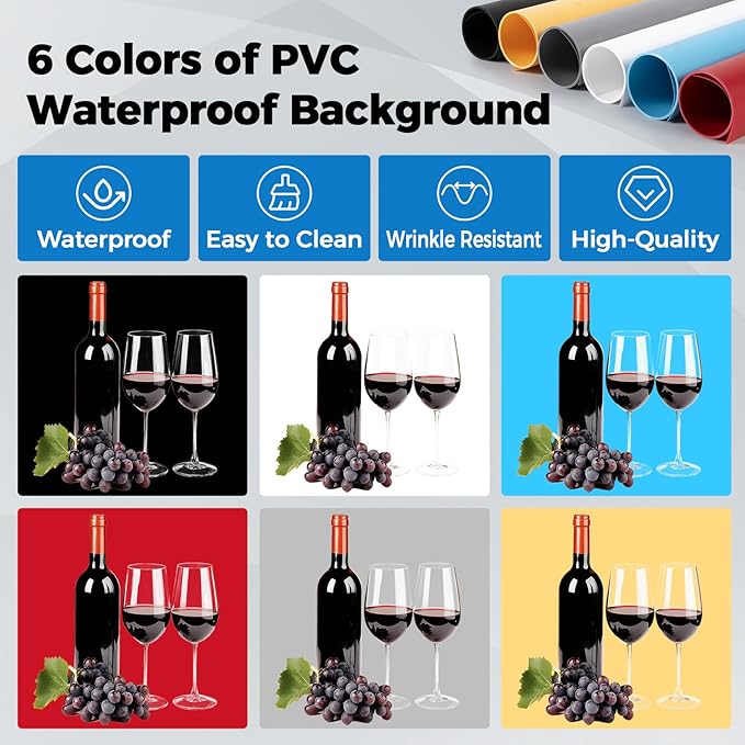 Photo Light Box, Portable 12/16/20/24/32 Inch Photo Studio Light Box, Shooting Tent Kit with 297 Light Beads and 6 Color Backdrops.Lightbox with 3 Stepless Dimming Light Boards for Studio Photography