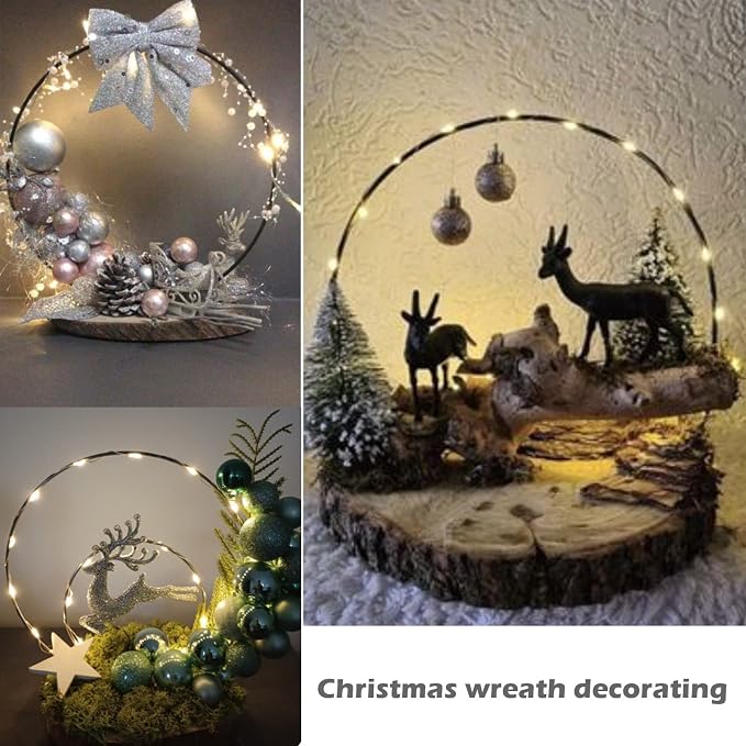 SOCO 16 Pack LED Fairy Lights Battery Operated - 10FT 30LED Copper Wire Mason Jar String Lights, IP65 Waterproof, Bendable for Indoor/Outdoor, Christmas, Wedding, Party, Camping Decor