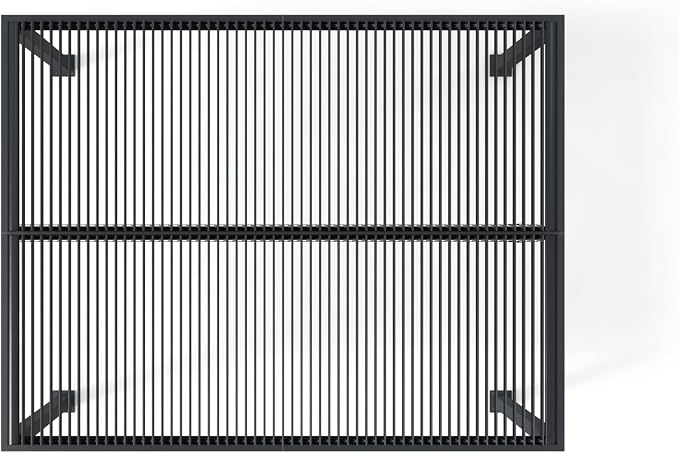 PURPLE LEAF Louvered Pergola 94AS 10' x 12' Aluminum Wind Resistant Gray | All-Aluminum Rustproof Structure, Contemporary Modern Design, Engineered For 53Mph Wind Resistance, 94AS Heavy-Duty Model