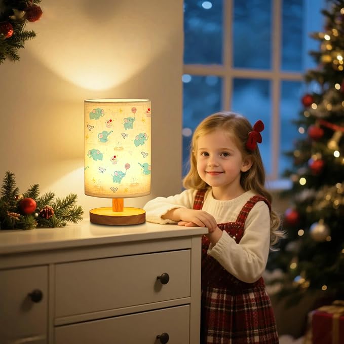 WSYEAR Elephant Night Light for Kids,3Colors Dimmable Cute Animal Lamp,Smart Touch,USB Cable,Room Decor Lamp,Elephant Gift for Boys Girls Christmas Birthday Holiday Gifts