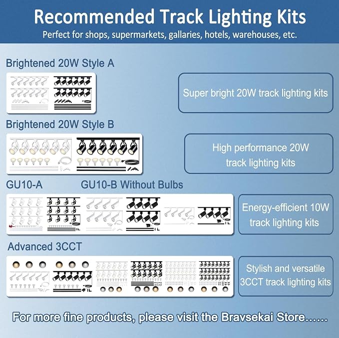 White Track Lighting Live End Cord with Inline Dimmer Switch, 9.84FT H Track Live End Feed Connector, Suitable for H Type Single Circuit 3-Wire-1 Track Lighting Systems