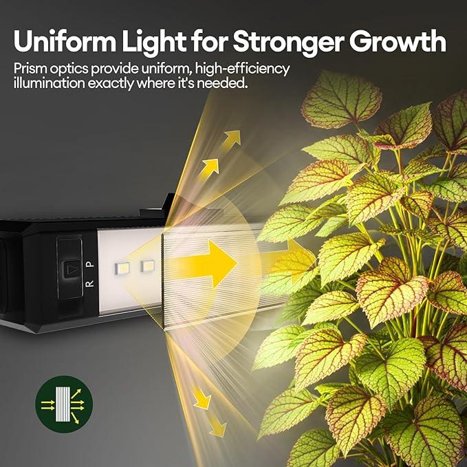 Plant Grow Light 1ft, Tunable Full Spectrum LED Grow Light Strips 28W (4 x 7W), T5 Growing Lamp for Indoor Plants, Greenhouse, High PPFD, 4-Pack